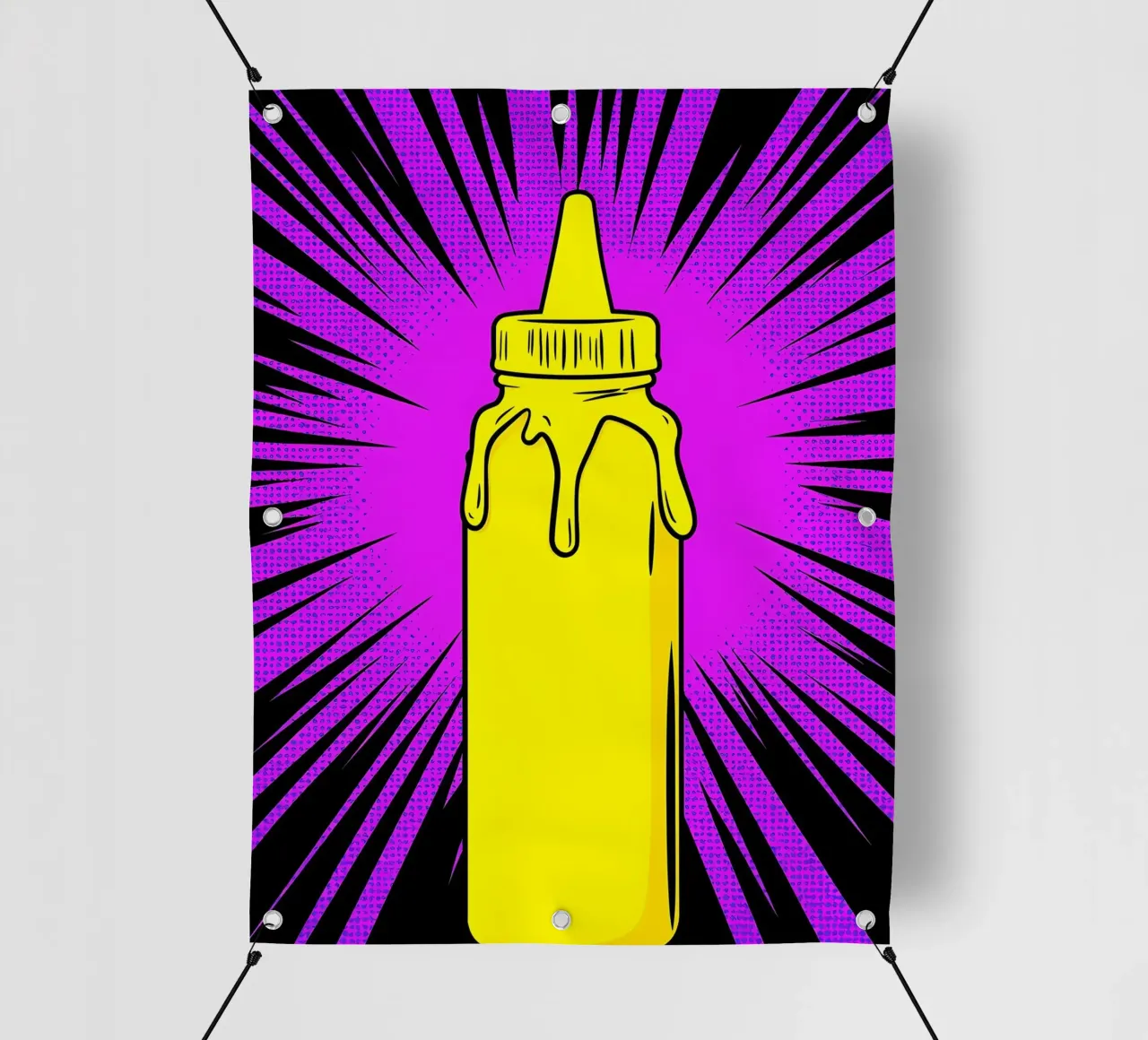 Bottiglia di salsa - Pop Art telo in pvc da ColorCrash Gallery