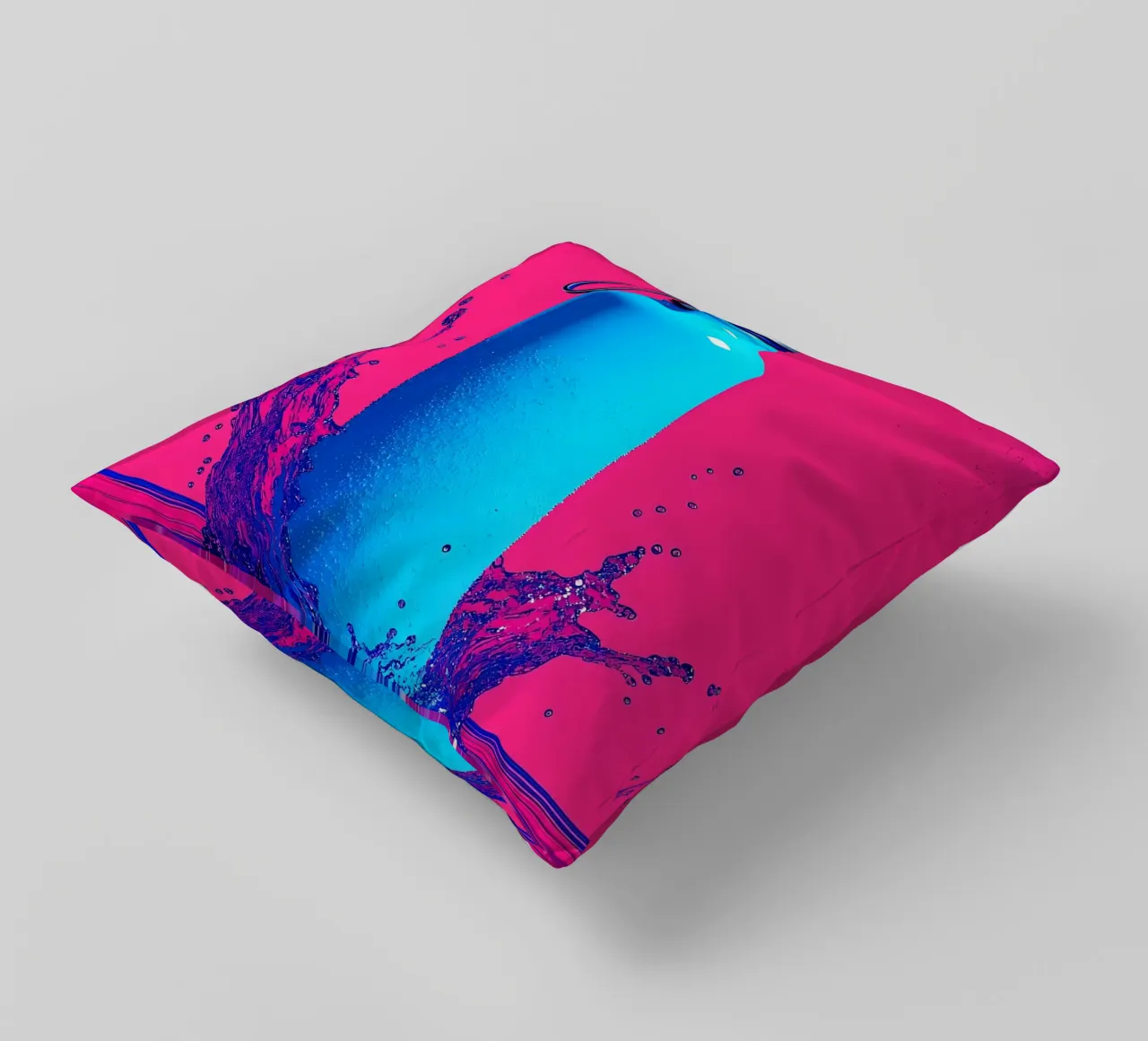Water Bottle - Pop Art decorative cushion by ColorCrash Gallery