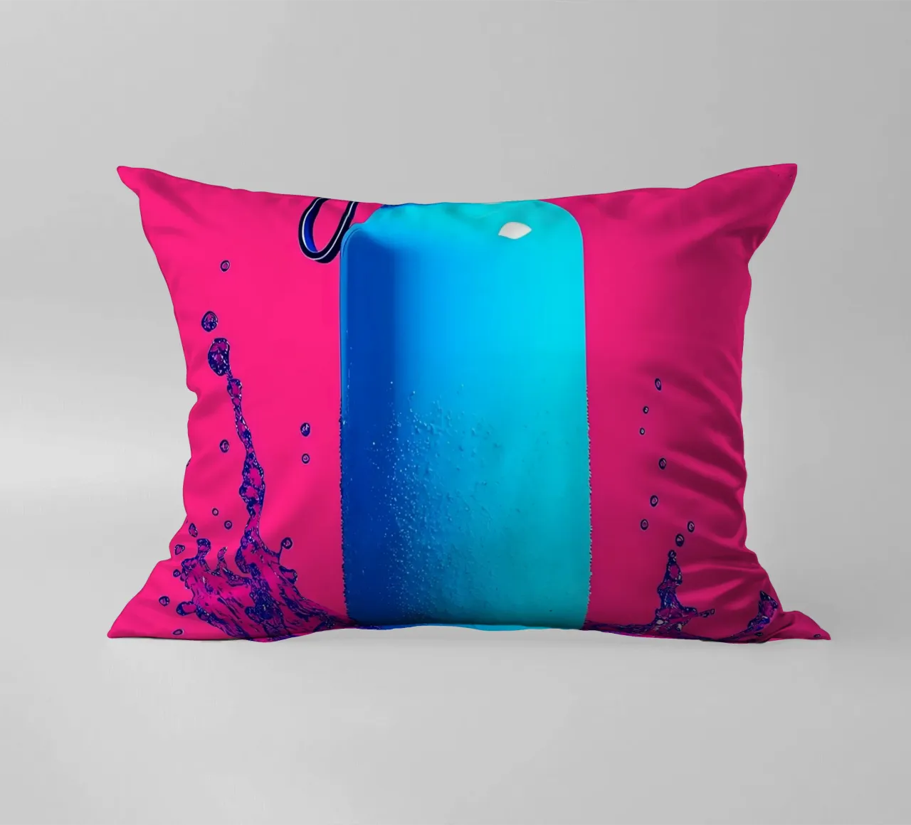 Water Bottle - Pop Art decorative cushion by ColorCrash Gallery