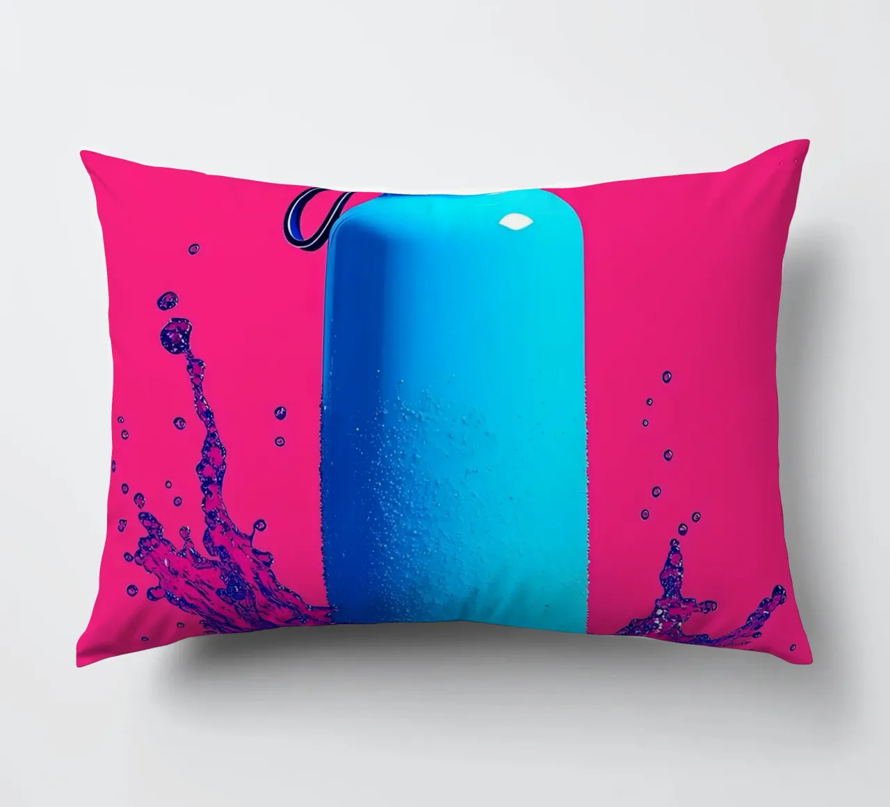 Water Bottle - Pop Art decorative cushion by ColorCrash Gallery