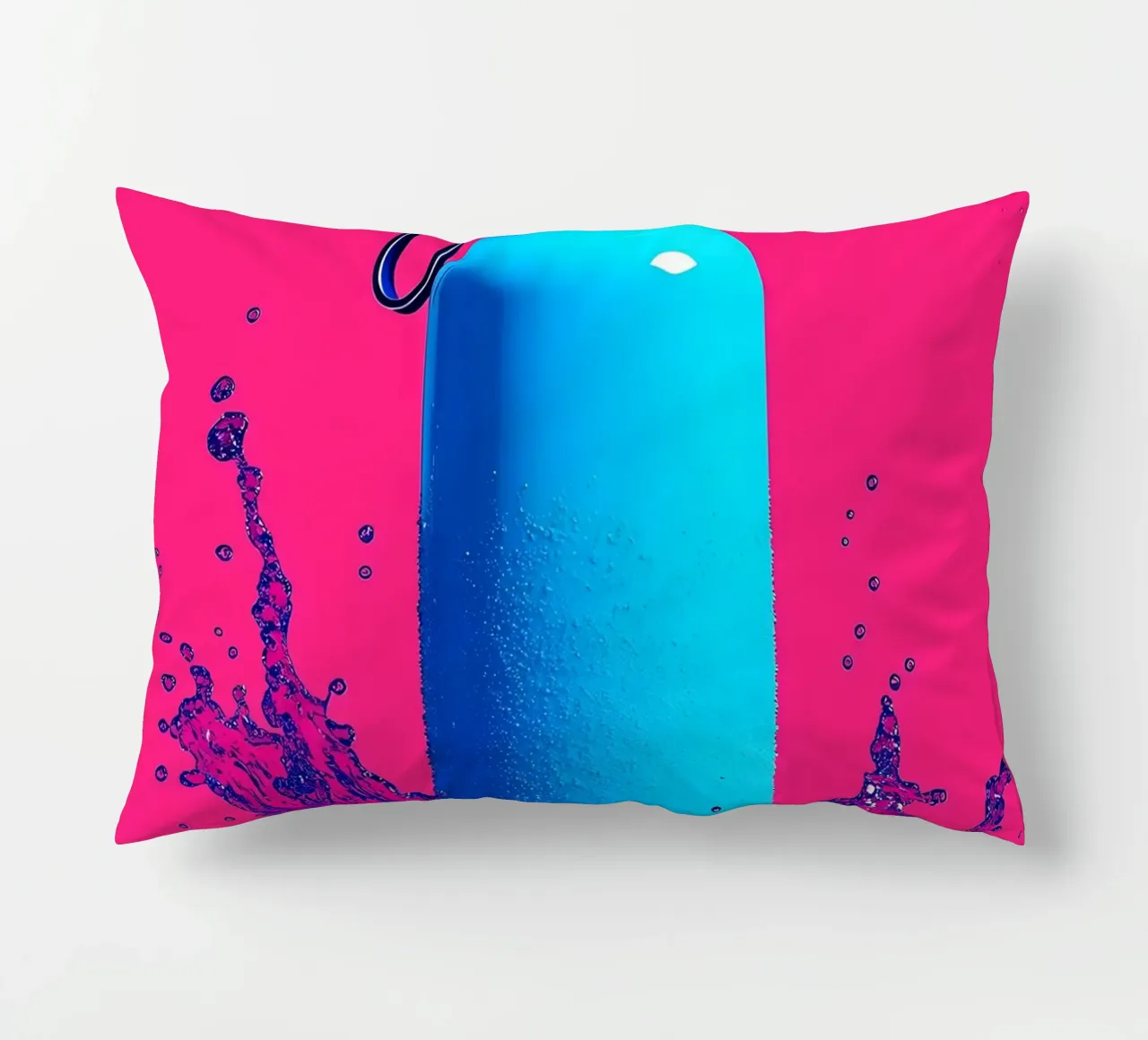 Water Bottle - Pop Art decorative cushion by ColorCrash Gallery