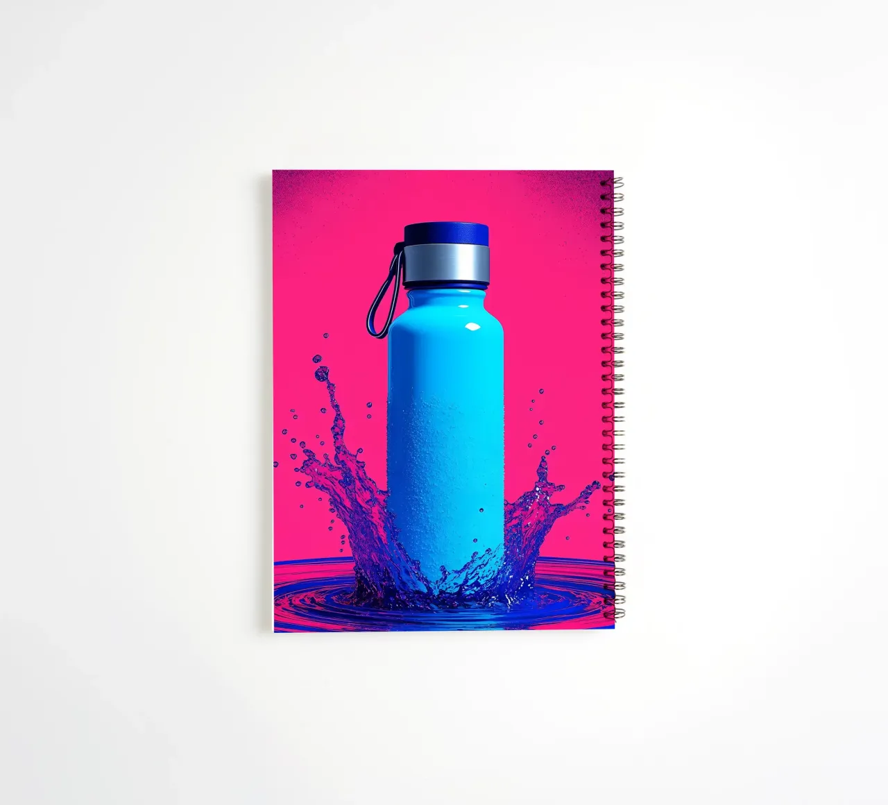 Water Bottle - Pop Art spiral notebook by ColorCrash Gallery