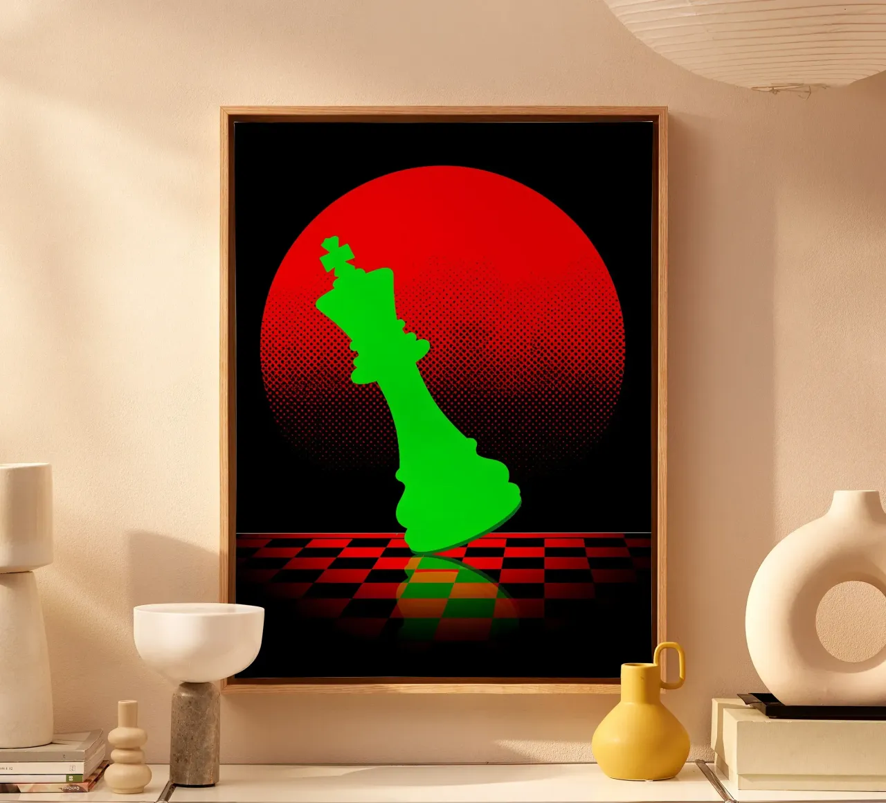 Scacchi - Pop Art tela con Cornice a cassetta da ColorCrash Gallery