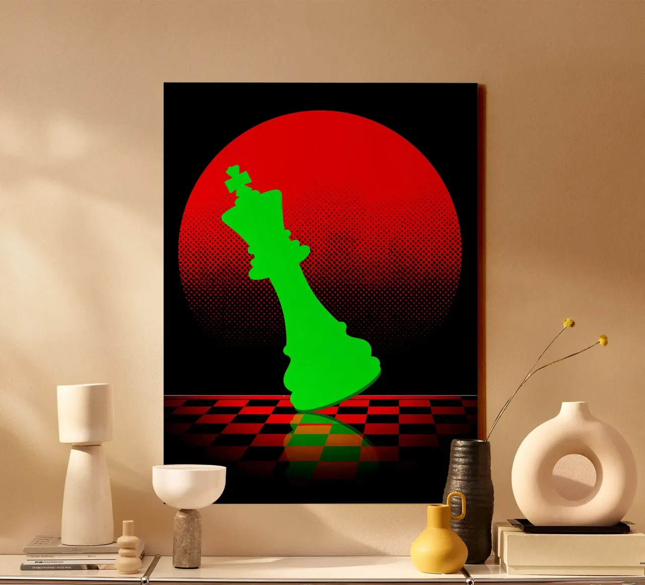 Scacchi - Pop Art tela con Cornice a cassetta da ColorCrash Gallery