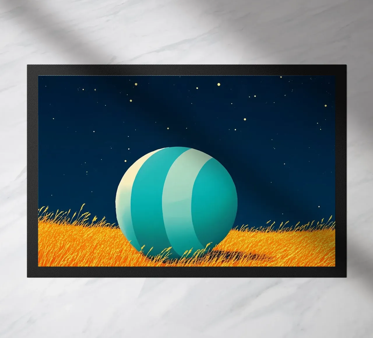 Ball In Open Field - Pop Art doormat by ColorCrash Gallery