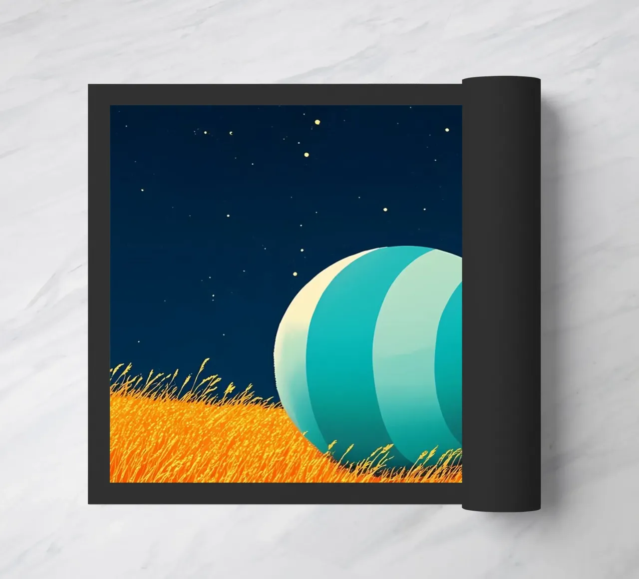 Ball In Open Field - Pop Art doormat by ColorCrash Gallery