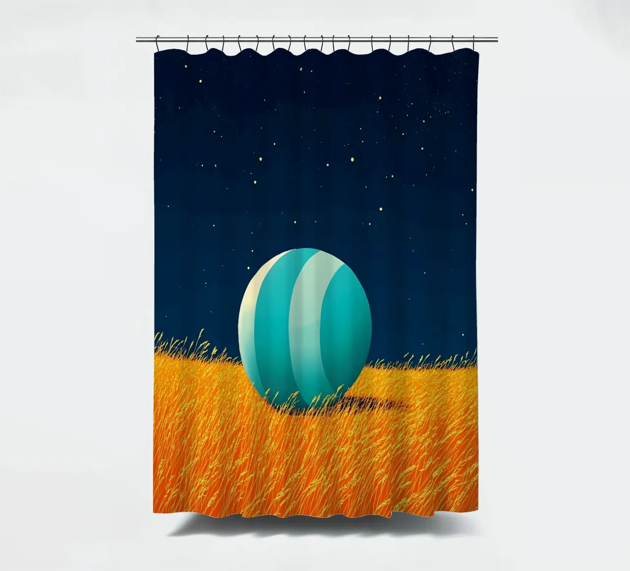 Ball In Open Field - Pop Art douchegordijn van ColorCrash Gallery