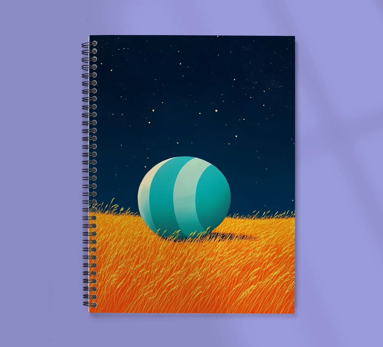 Ball In Open Field - Pop Art spiral notebook by ColorCrash Gallery