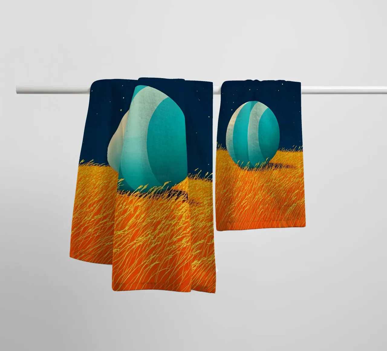 Ball In Open Field - Pop Art towel by ColorCrash Gallery