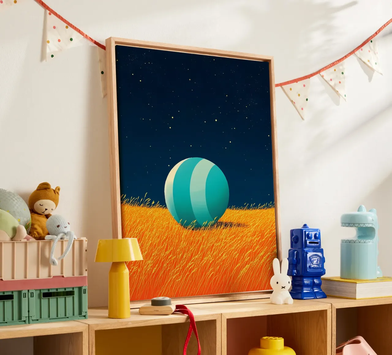 Ball In Open Field - Pop Art canvas by ColorCrash Gallery