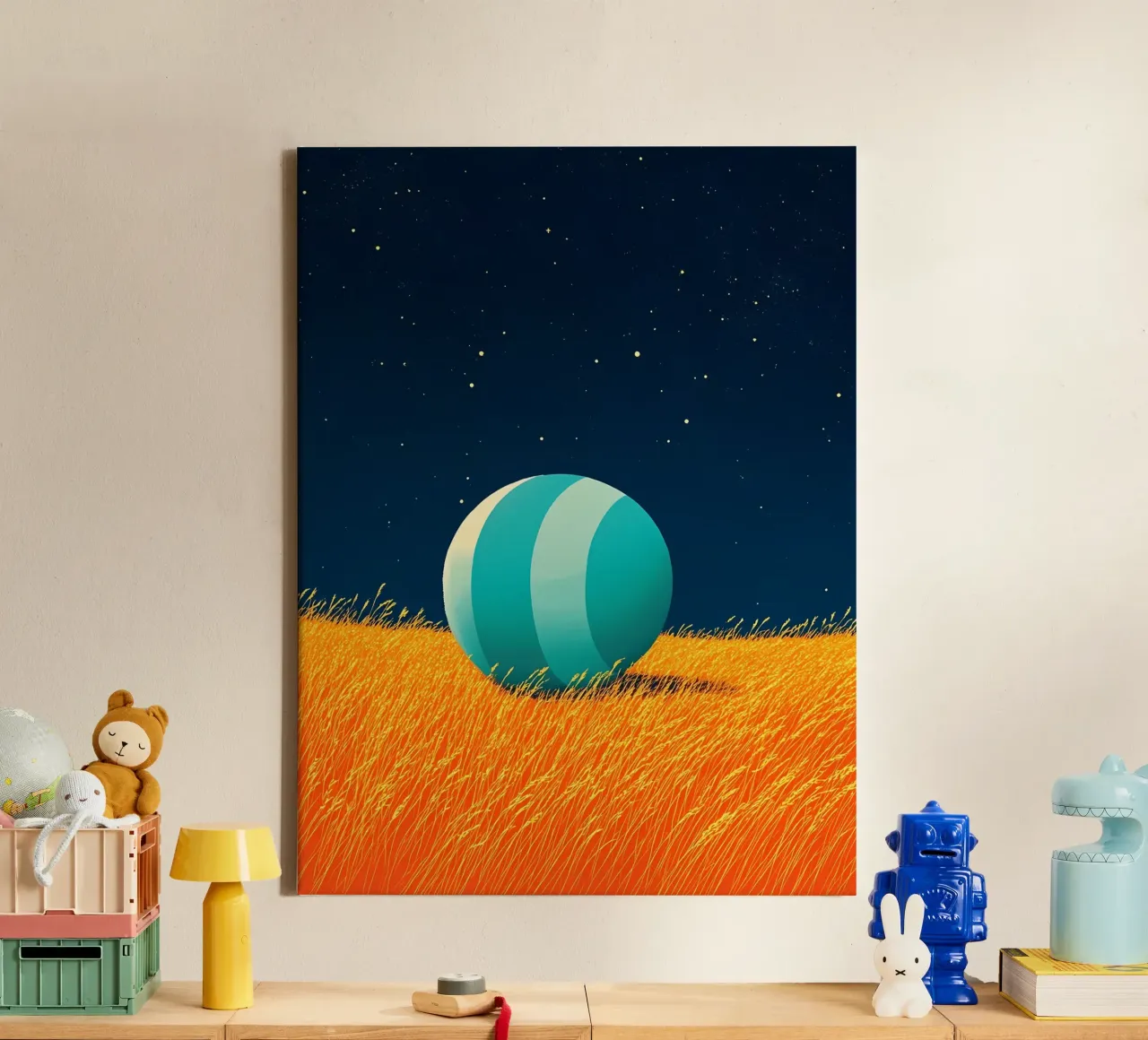 Ball In Open Field - Pop Art canvas by ColorCrash Gallery