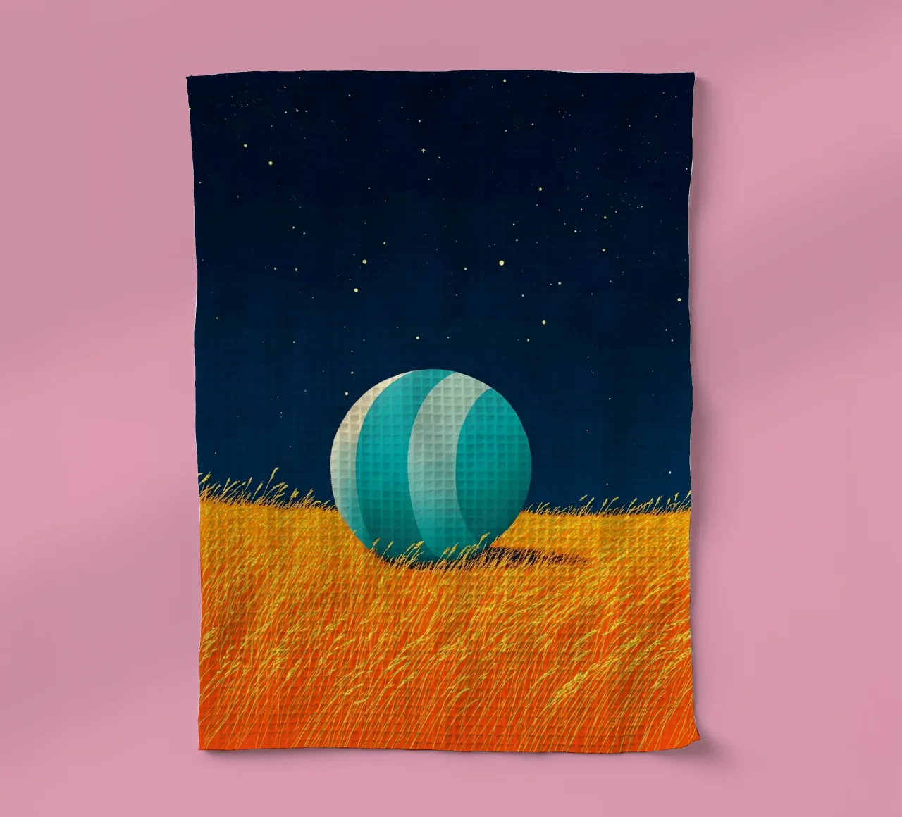 Ball In Open Field - Pop Art theedoek van ColorCrash Gallery