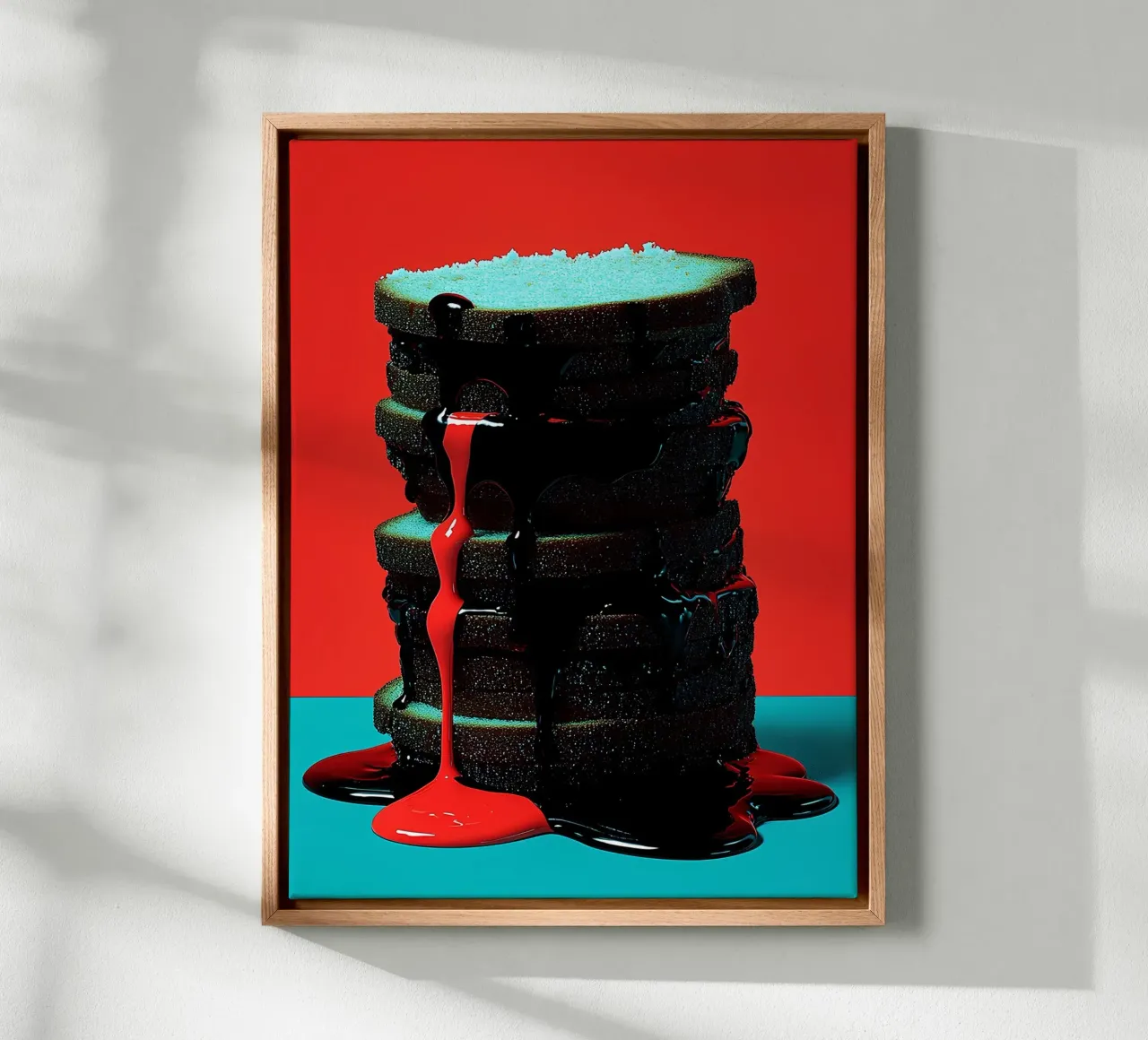 Pila di pane - Pop Art tela con Cornice a cassetta da ColorCrash Gallery