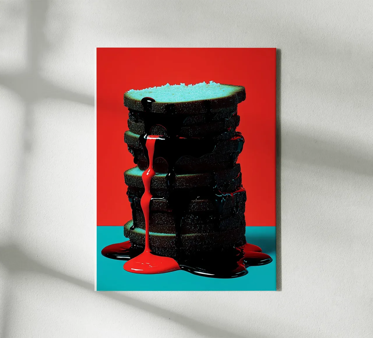 Pila di pane - Pop Art tela con Cornice a cassetta da ColorCrash Gallery
