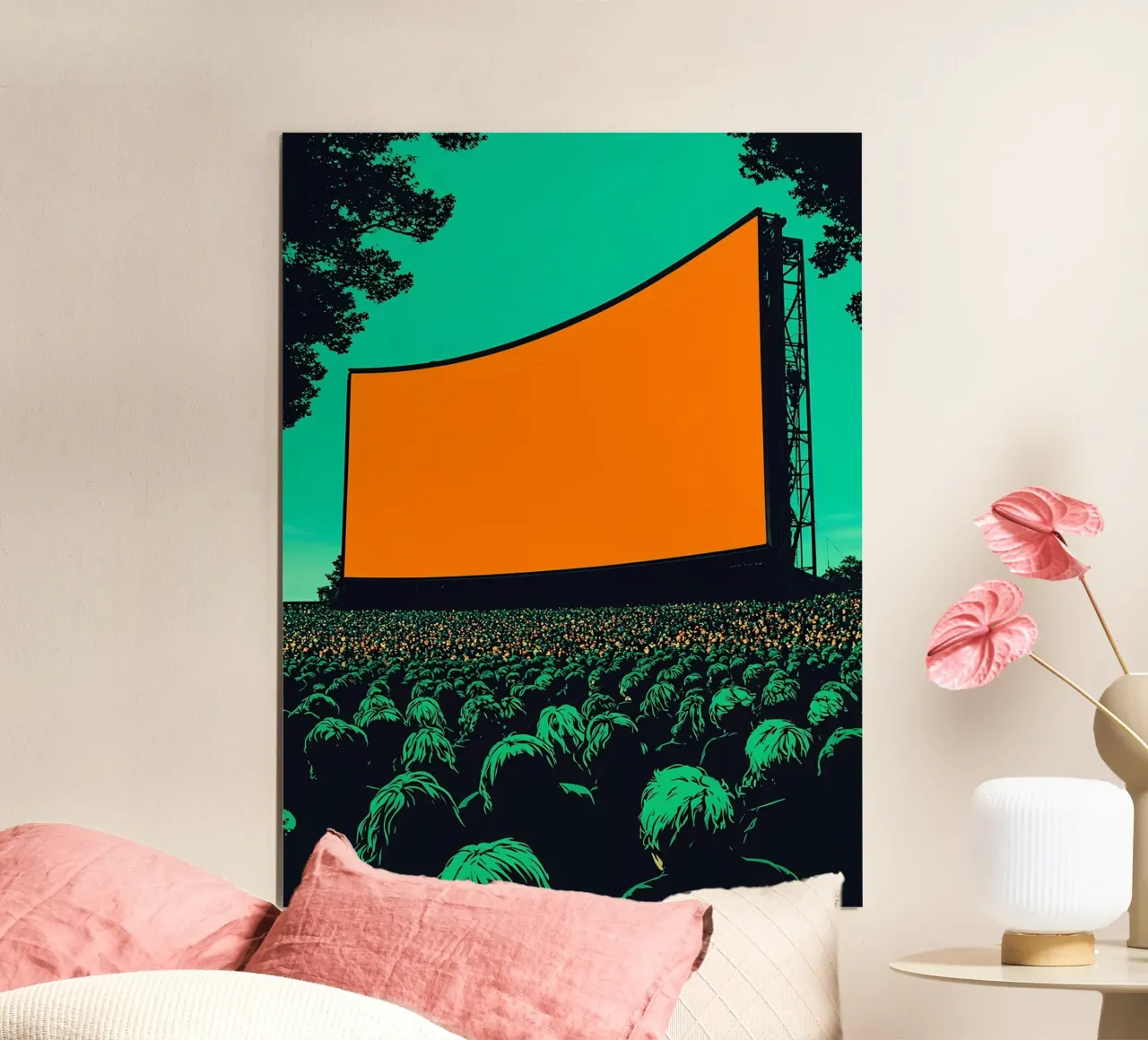 Concerto all'aperto - Pop Art poster con telaio in alluminio da ColorCrash Gallery