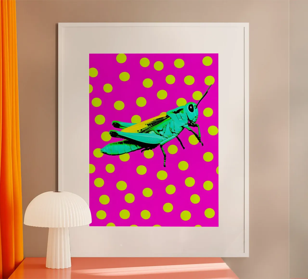 Grashüpfer - Pop Art Poster mit Kunststoffrahmen von ColorCrash Gallery