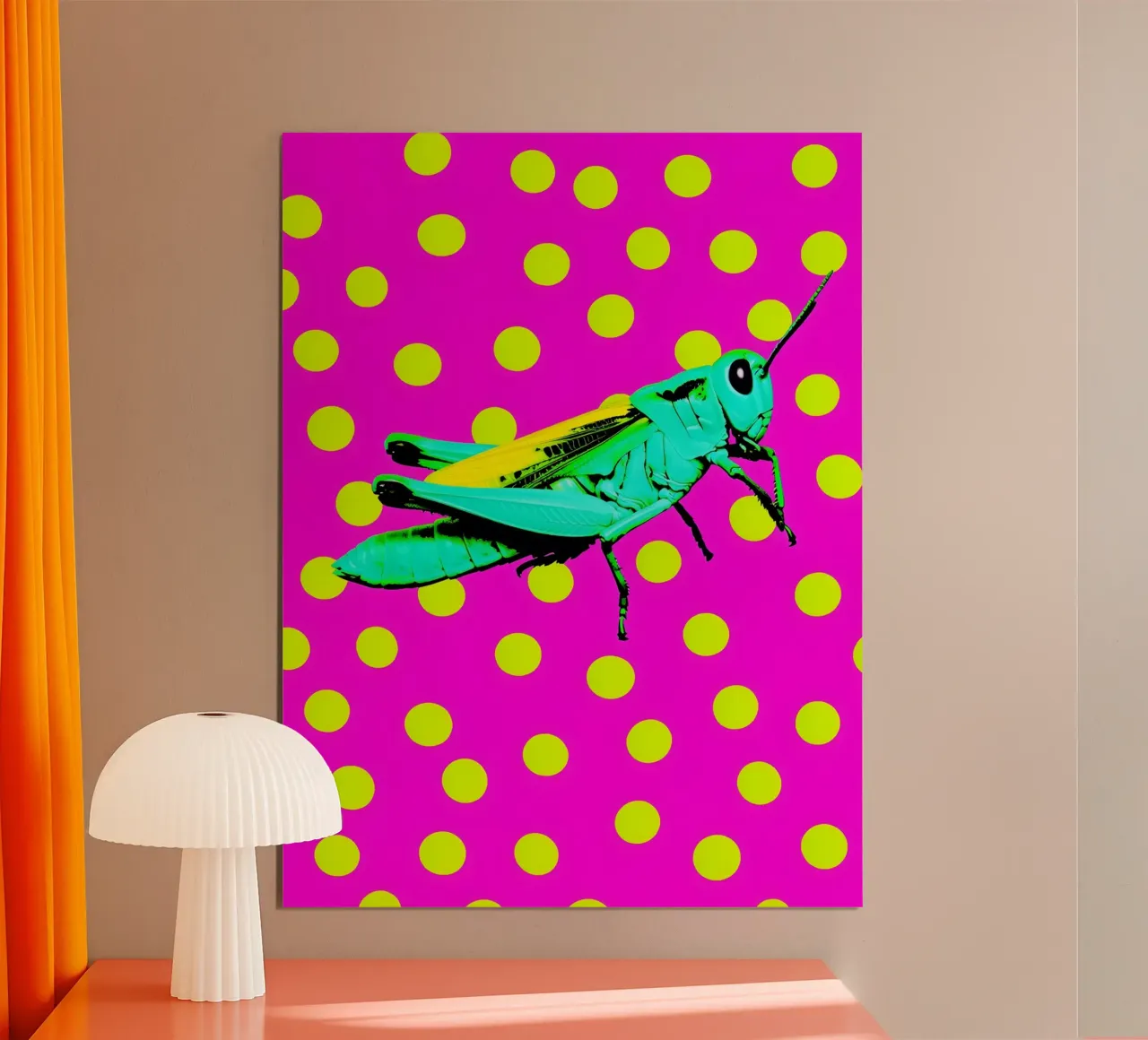 Grashüpfer - Pop Art Poster mit Kunststoffrahmen von ColorCrash Gallery
