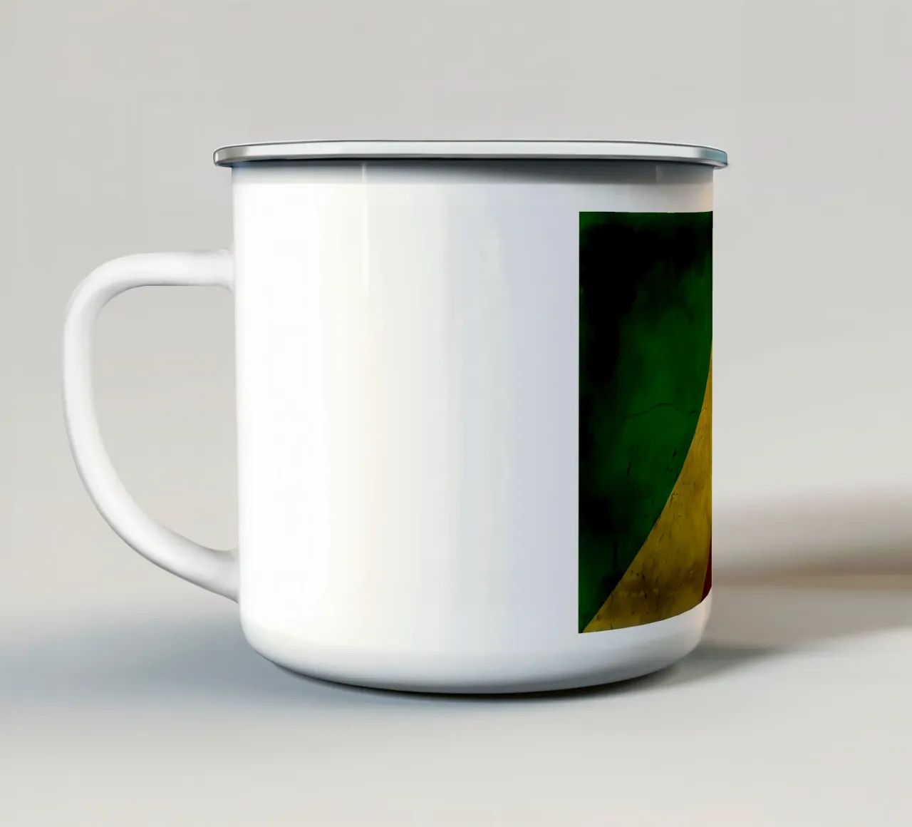 Congo 1 bandiera d'epoca tazza in smalto da Joshua A Holmes