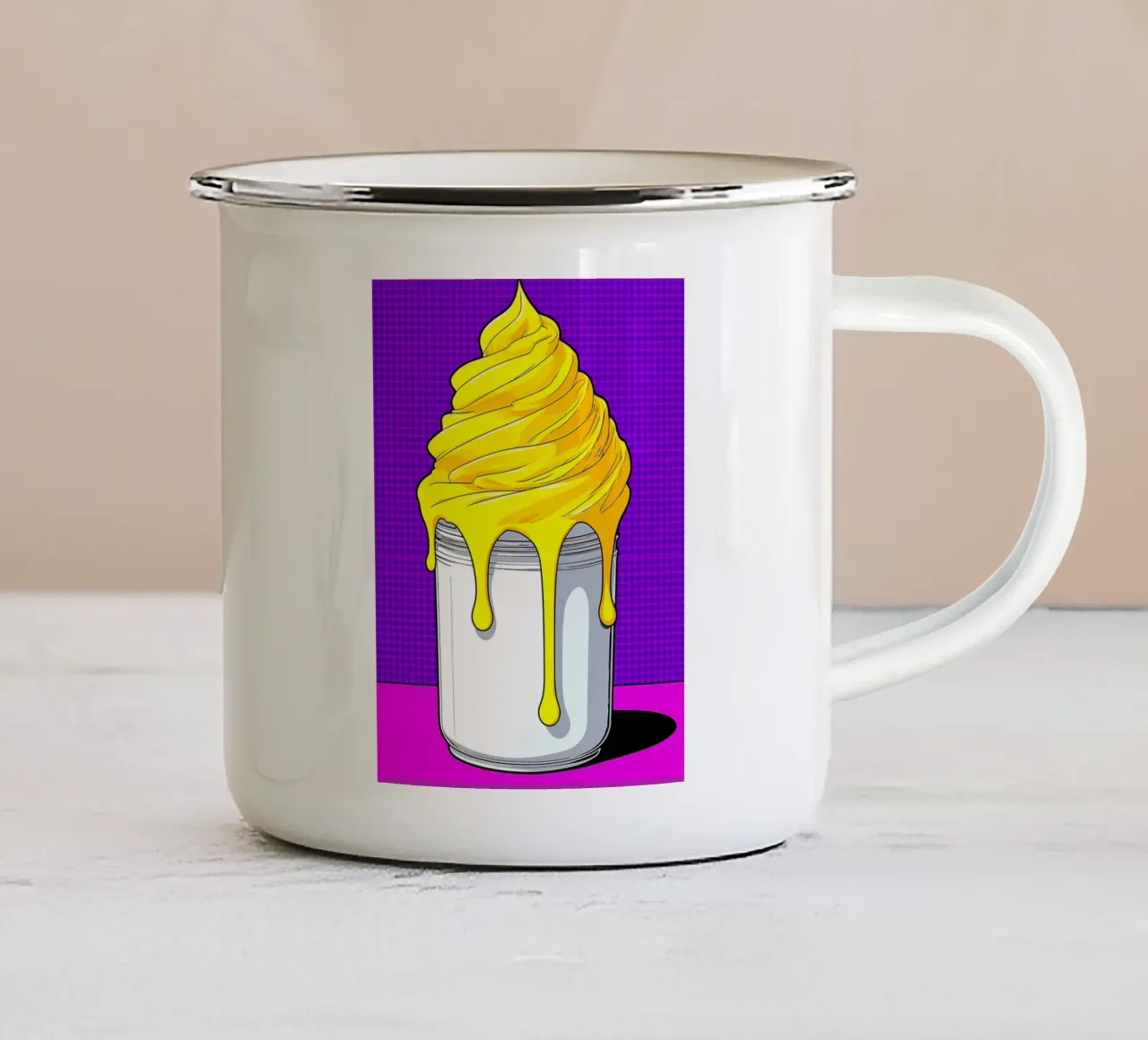 Gelato - Pop Art tazza in smalto da ColorCrash Gallery
