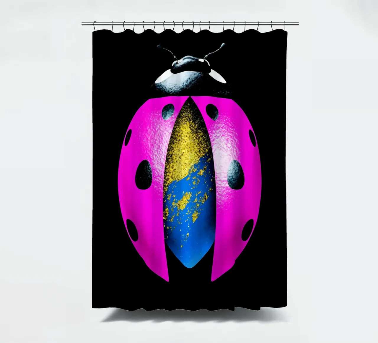 Ladybug - Pop Art shower curtain by ColorCrash Gallery