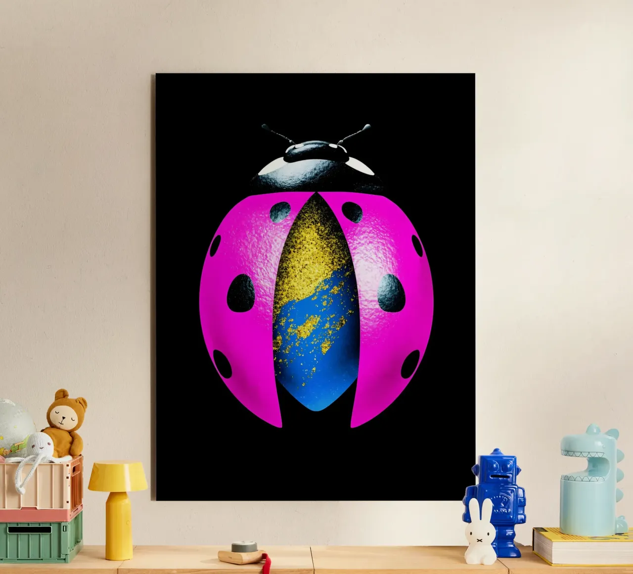 Coccinella - Pop Art alluminio dibond da ColorCrash Gallery