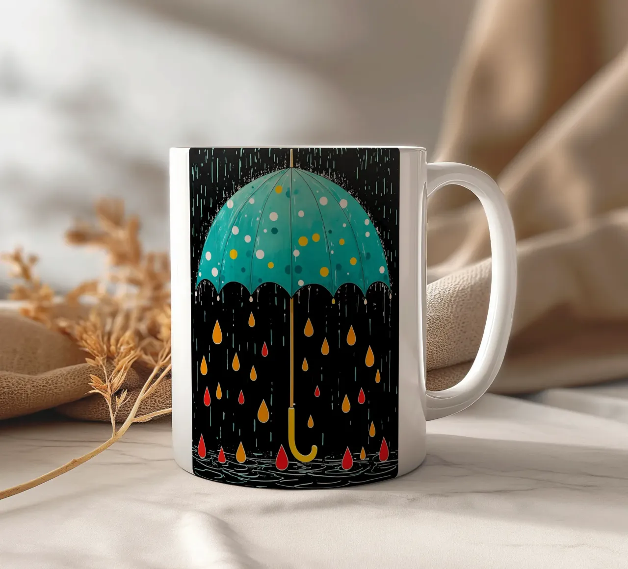 Umbrella - Pop Art tazza in ceramica da ColorCrash Gallery