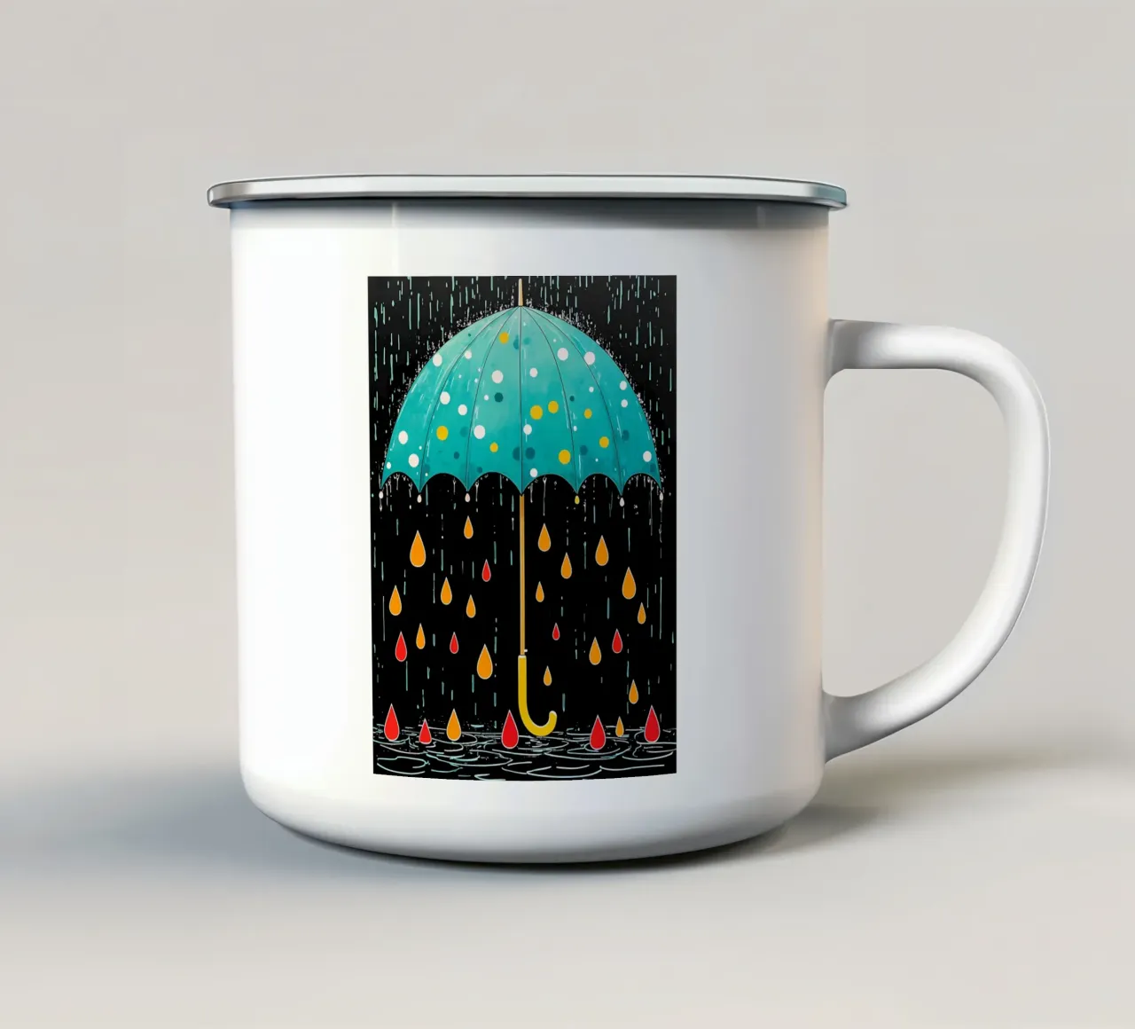 Umbrella - Pop Art tazza in smalto da ColorCrash Gallery