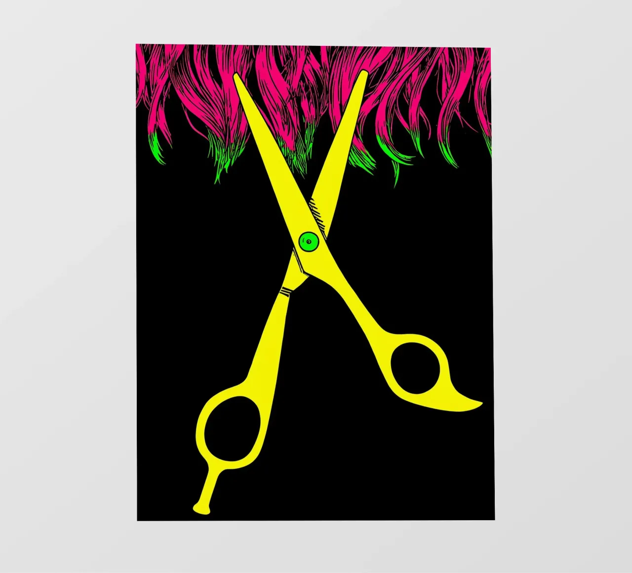Forbice da barbiere - Pop Art pellicola backlit da ColorCrash Gallery