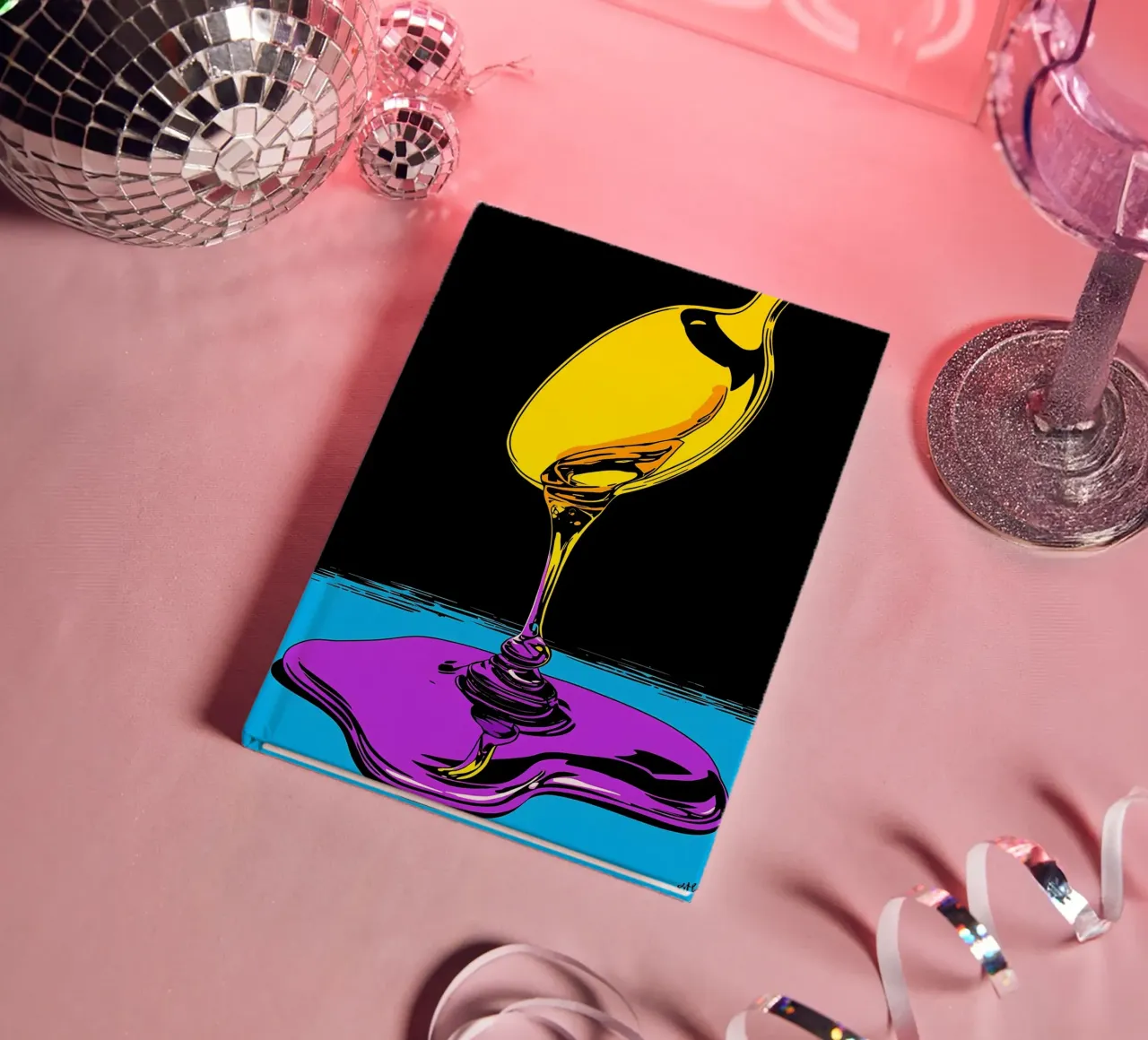 Honey Dripping From Spoon - Pop Art notebook by ColorCrash Gallery