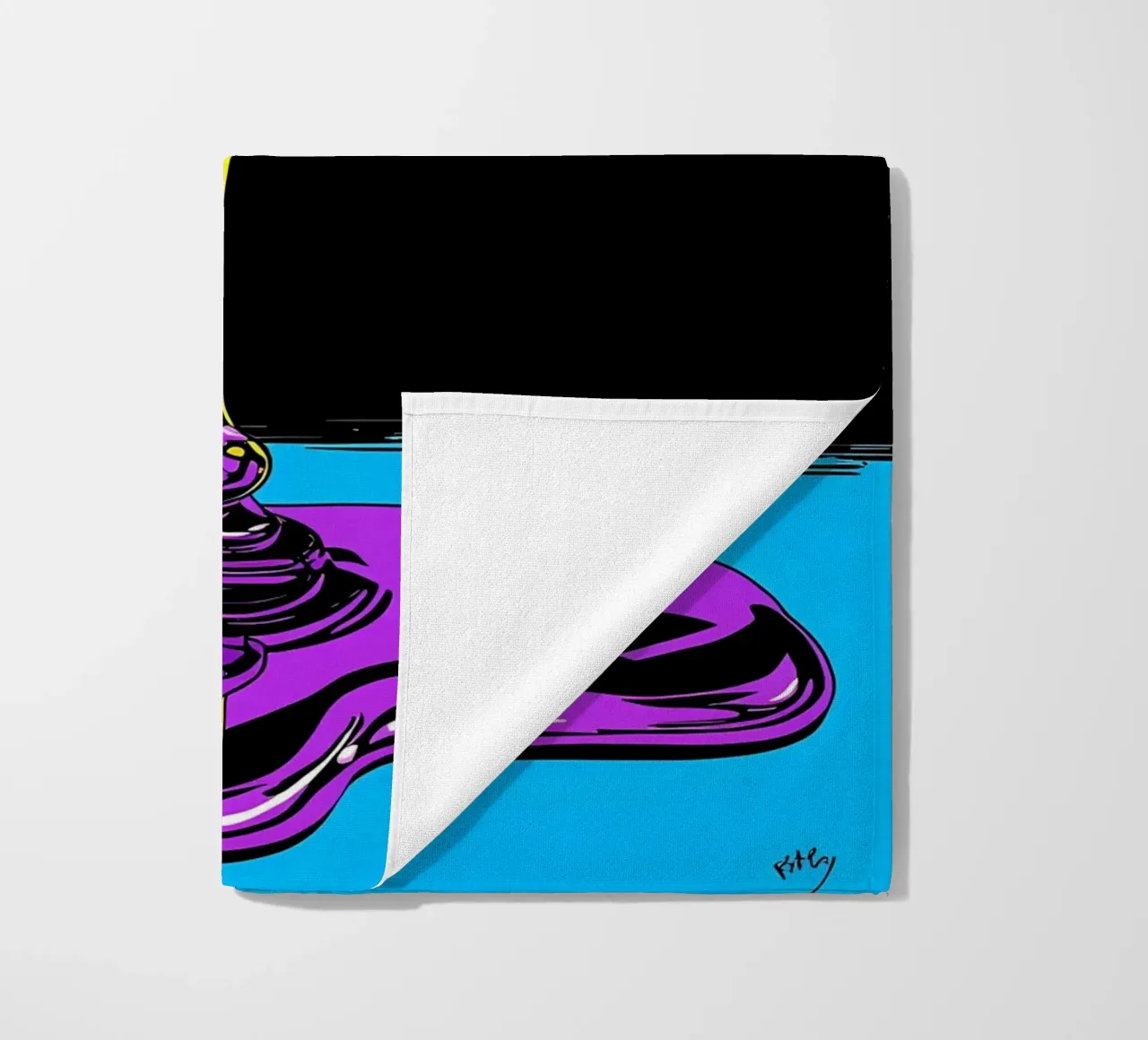 Miele che gocciola dal cucchiaio - Pop Art telo mare da ColorCrash Gallery