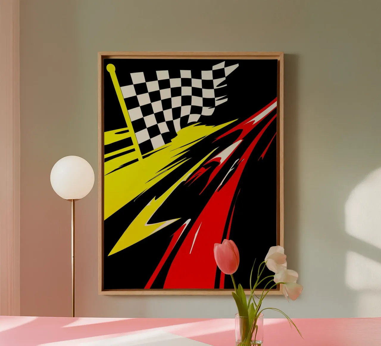 Corsa - Pop Art tela con Cornice a cassetta da ColorCrash Gallery