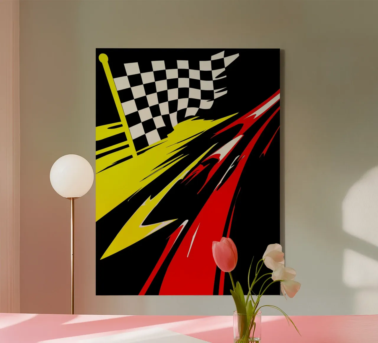 Corsa - Pop Art tela con Cornice a cassetta da ColorCrash Gallery