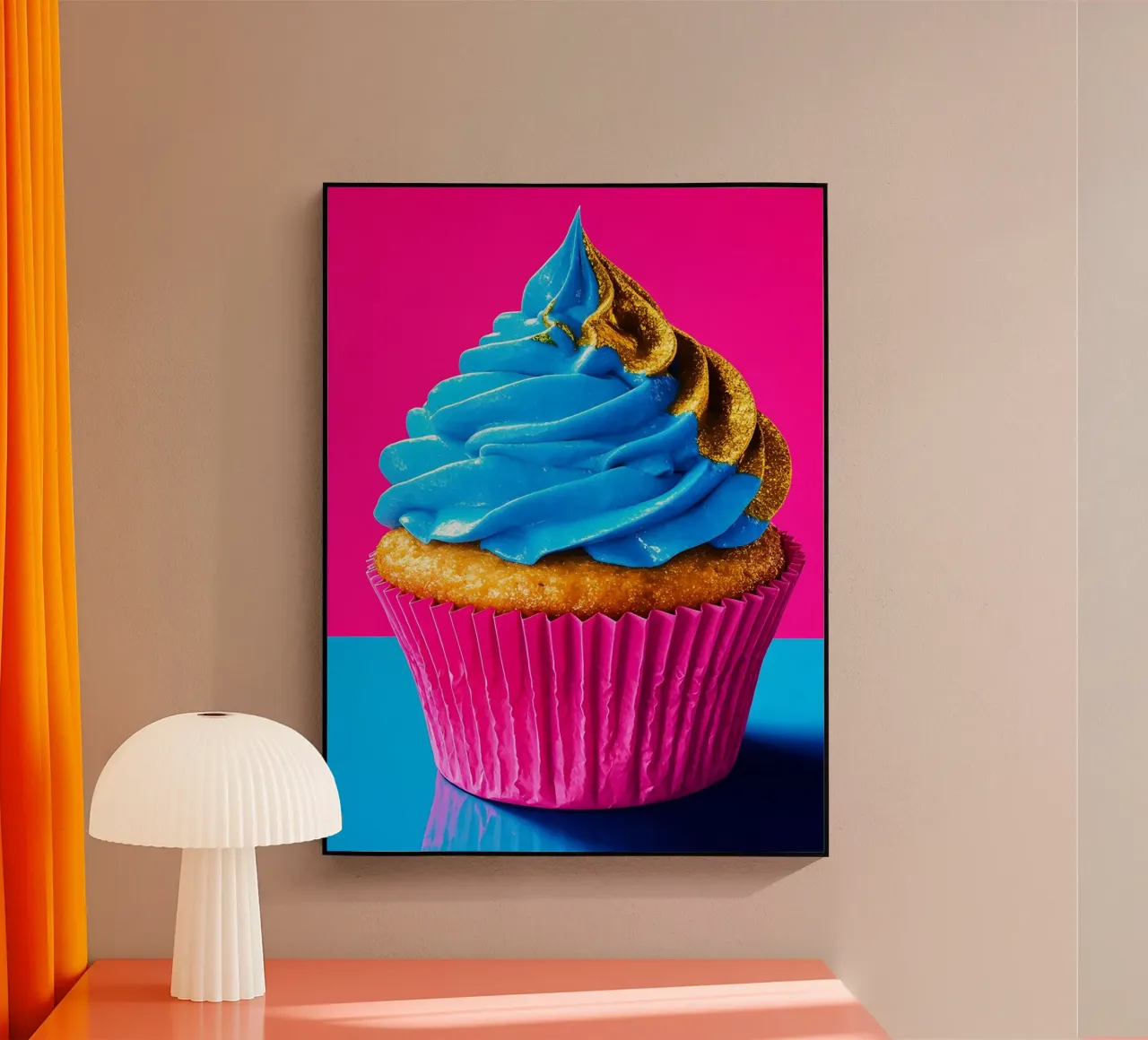 Cupcake - Pop Art Acryl-Glas von ColorCrash Gallery