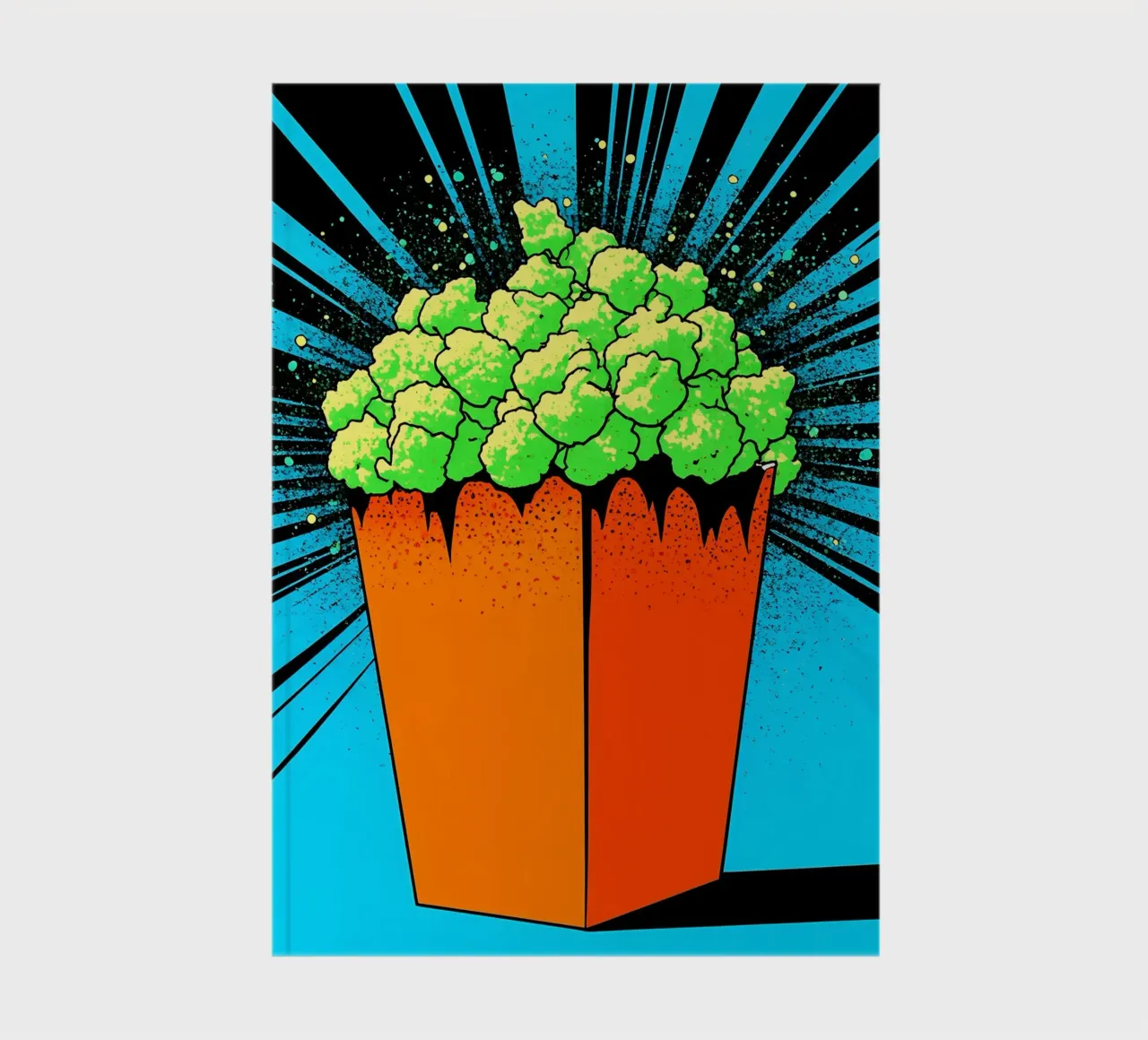 Popcorn - Pop Art notebook by ColorCrash Gallery