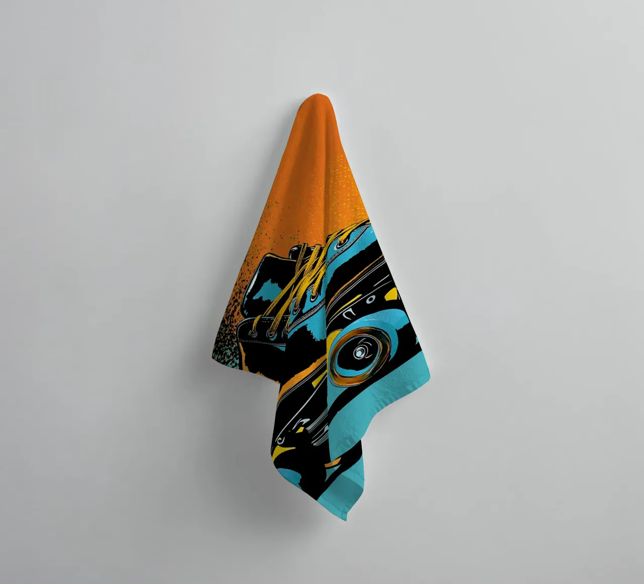 Pattini a rotelle - Pop Art asciugamano da bagno da ColorCrash Gallery