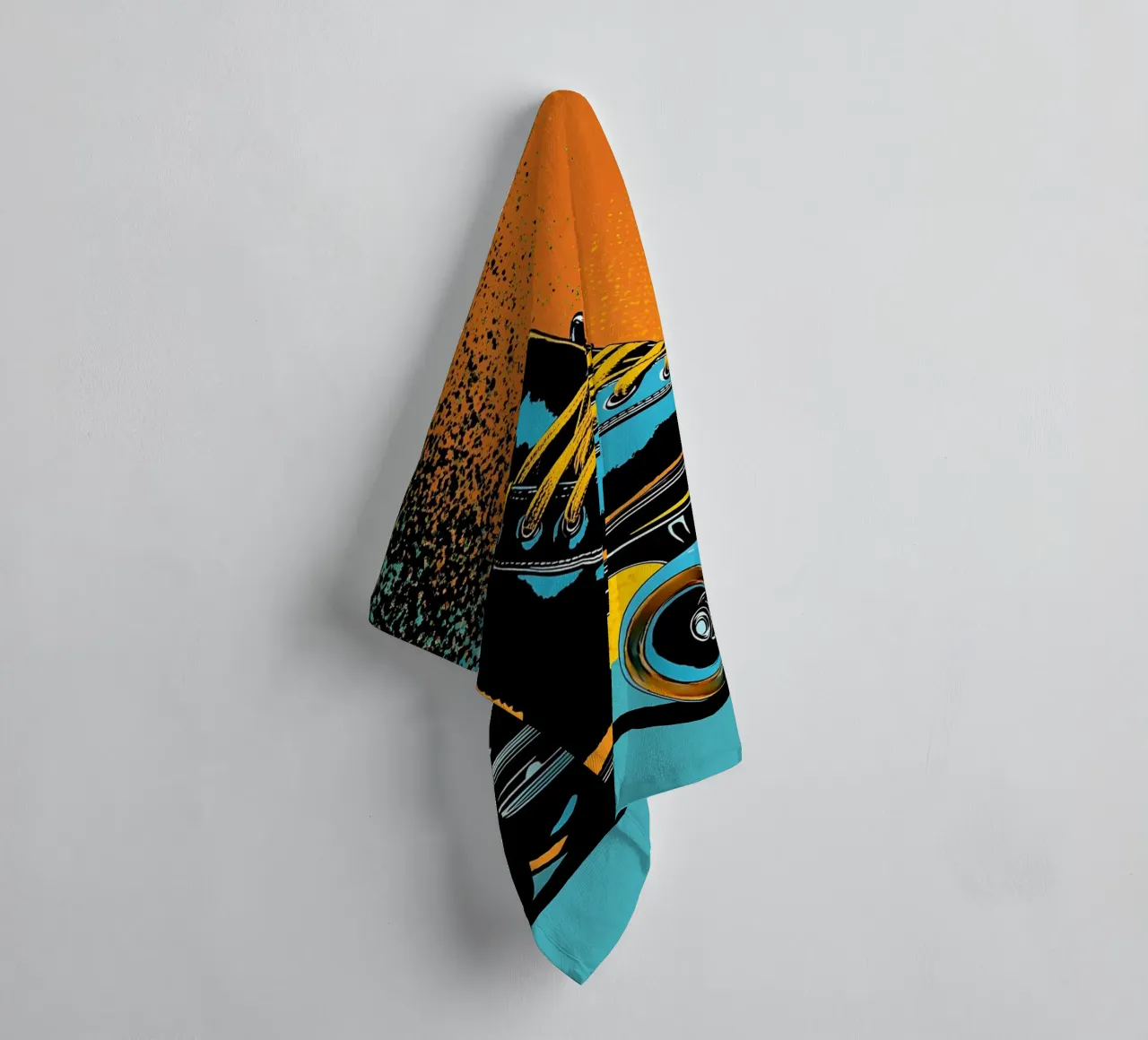 Pattini a rotelle - Pop Art asciugamano da bagno da ColorCrash Gallery