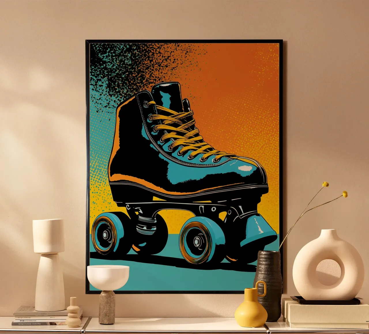 Pattini a rotelle - Pop Art poster da ColorCrash Gallery