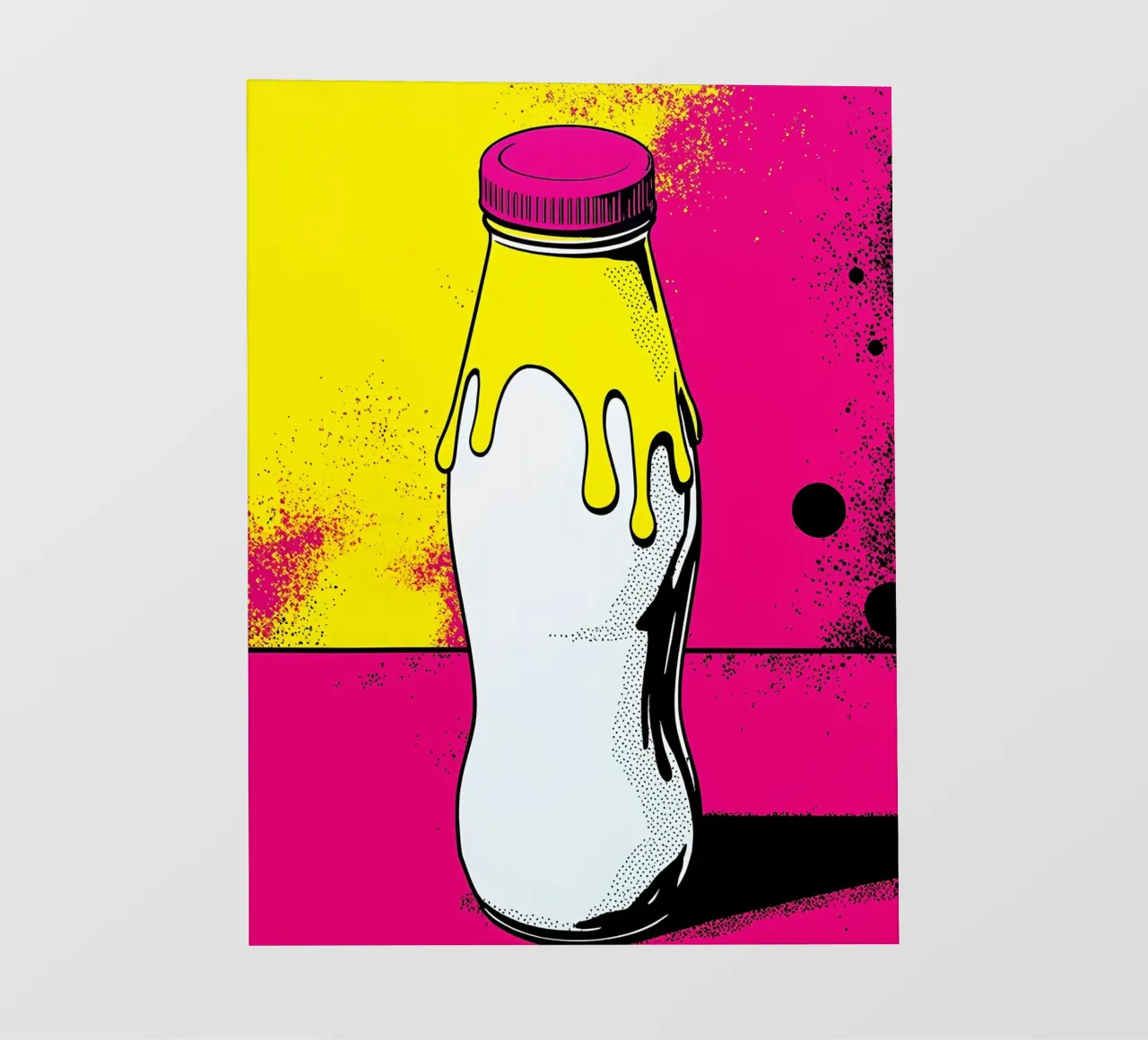Bottiglia di latte - Pop Art telo in pvc da ColorCrash Gallery