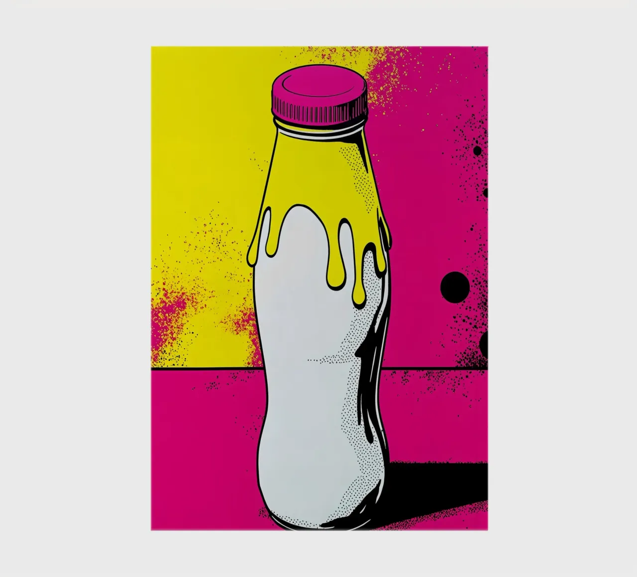 Milk Bottle - Pop Art notebook by ColorCrash Gallery