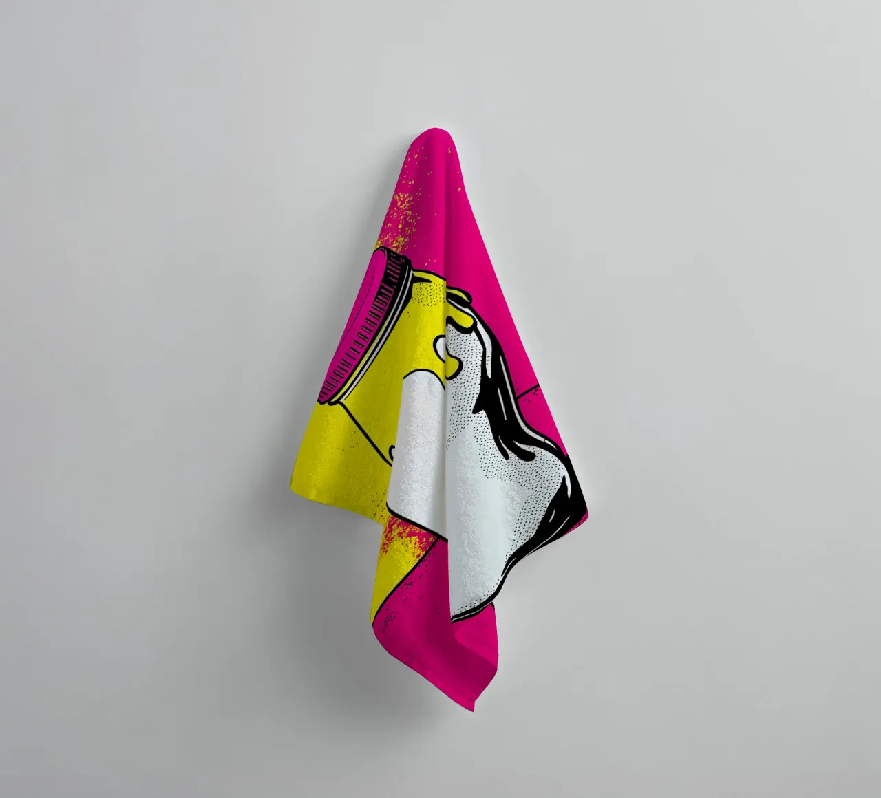 Bottiglia di latte - Pop Art asciugamano da bagno da ColorCrash Gallery
