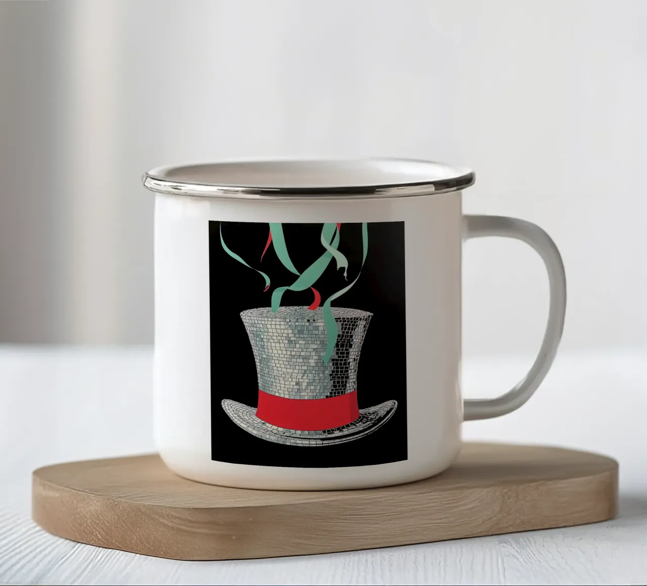 Cappello Disco Party - Pop Art tazza in smalto da ColorCrash Gallery
