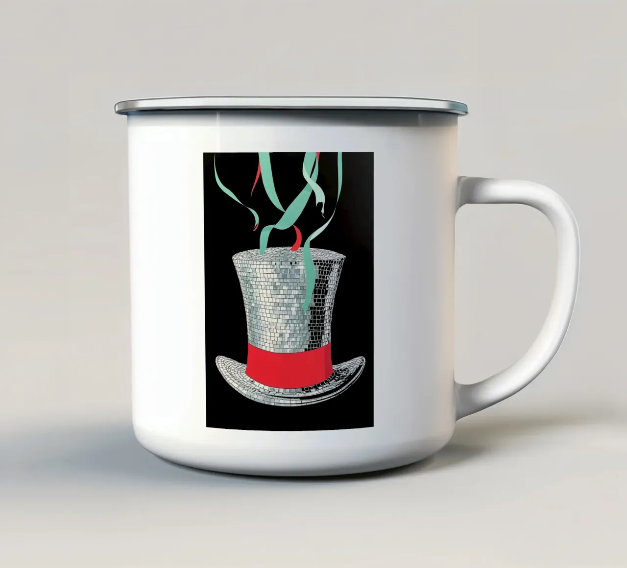 Cappello Disco Party - Pop Art tazza in smalto da ColorCrash Gallery
