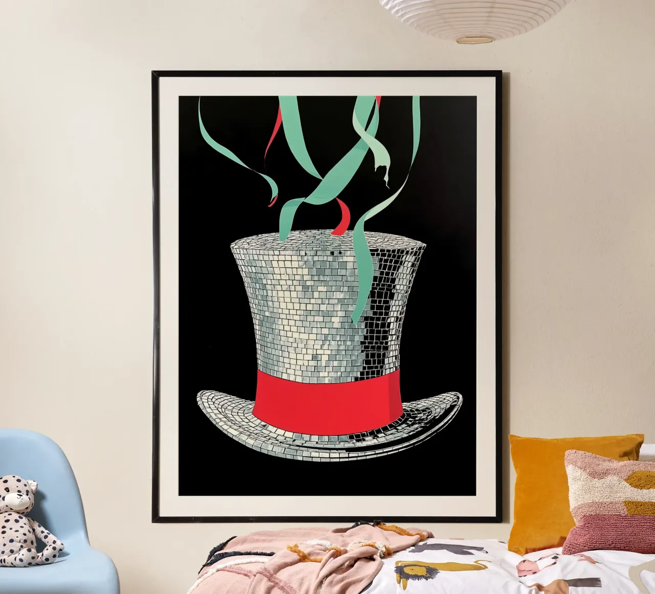 Cappello Disco Party - Pop Art poster da ColorCrash Gallery