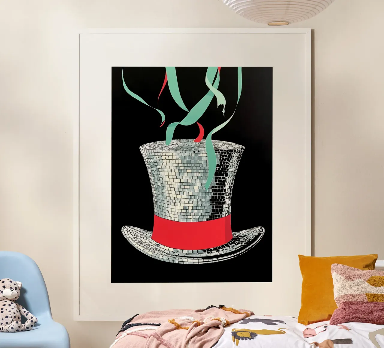 Cappello Disco Party - Pop Art poster da ColorCrash Gallery