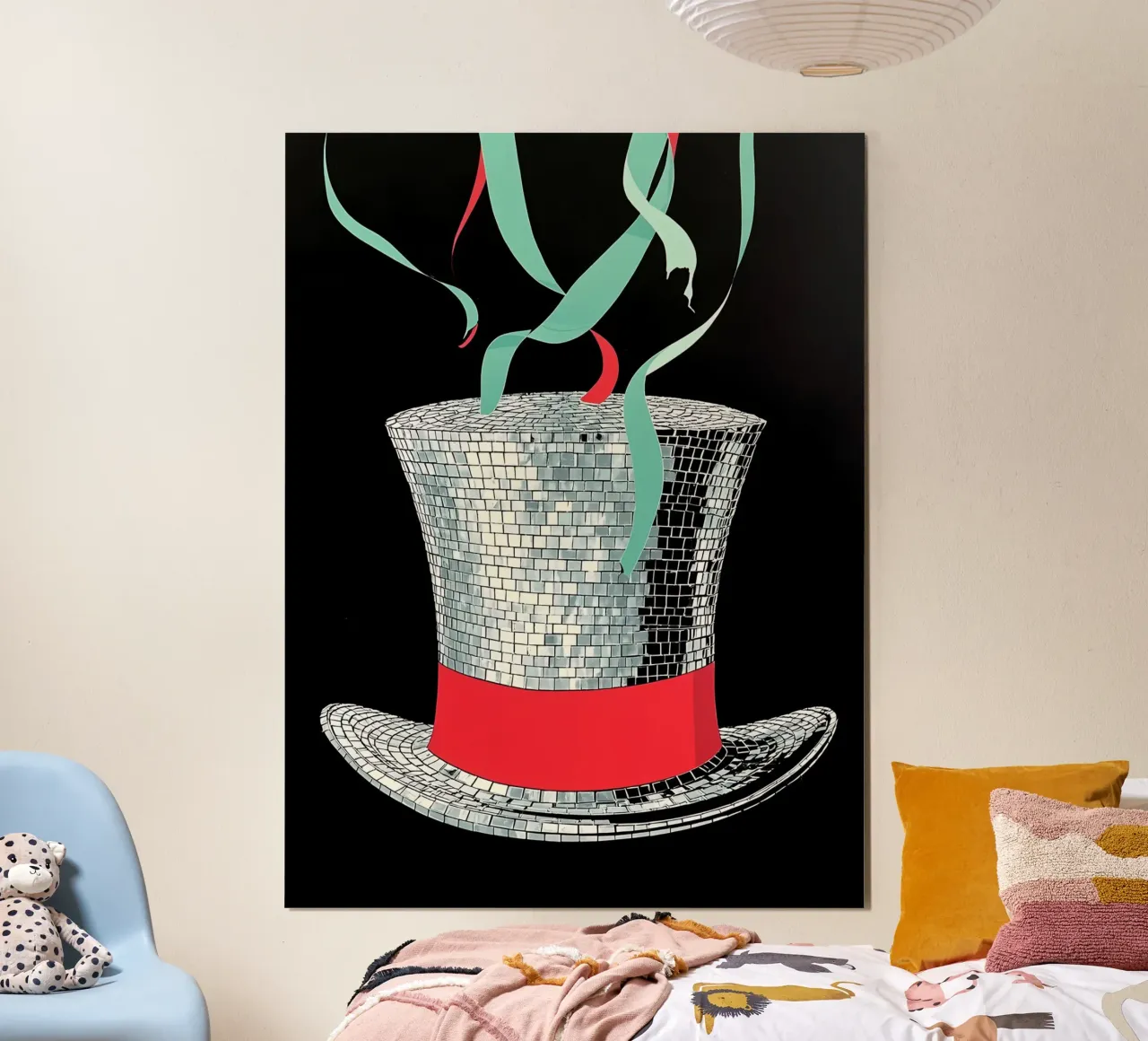 Cappello Disco Party - Pop Art poster da ColorCrash Gallery