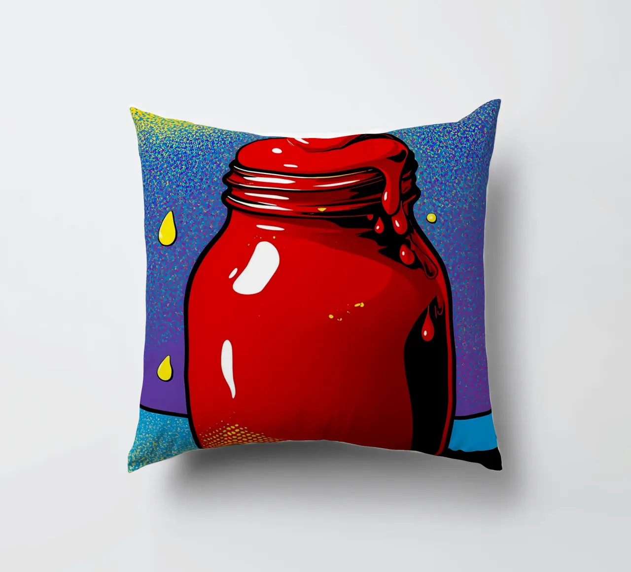Ketchup - Pop Art cuscino da ColorCrash Gallery