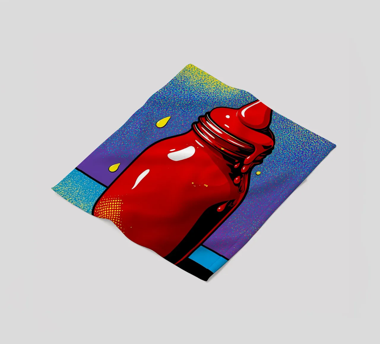 Ketchup - Pop Art coperta in pile da ColorCrash Gallery