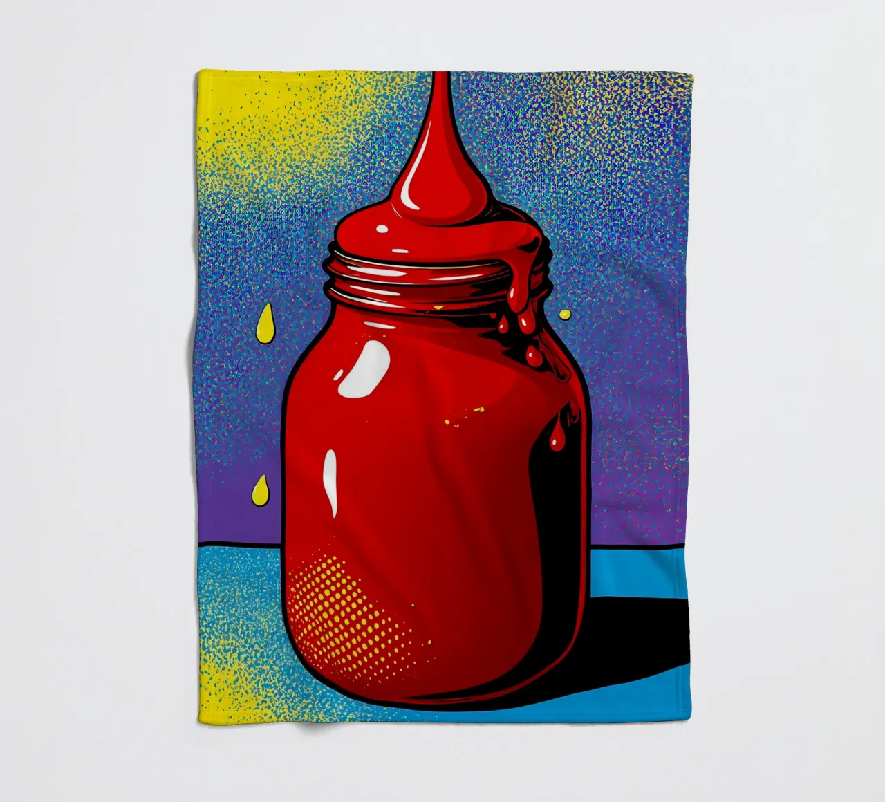 Ketchup - Pop Art coperta in pile da ColorCrash Gallery