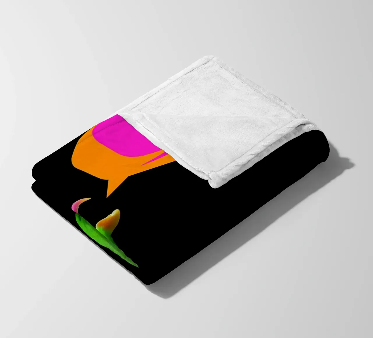 Parrot Speech - Pop Art fleece blanket by ColorCrash Gallery