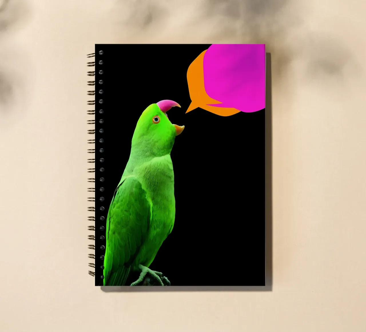 Parrot Speech - Pop Art spiral notebook by ColorCrash Gallery